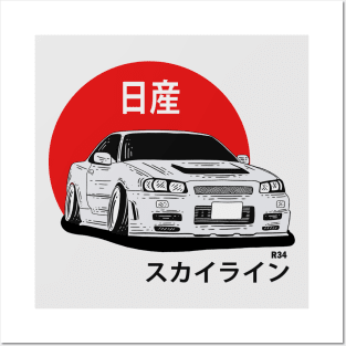 Nissan Skyline GTR R45 Posters and Art